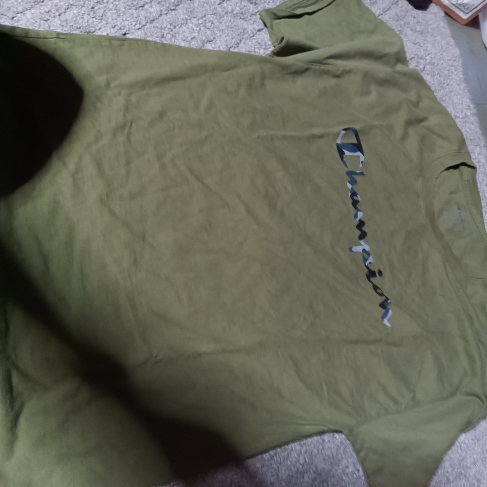 Champion Green Short Sleeve Tee Casual Sporty